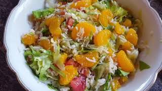 Ensalada de mandarinas en almibar con verduras [upl. by Dyna]