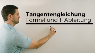 Tangentengleichung bestimmen mit Formel und 1Ableitung  Mathe by Daniel Jung [upl. by Melvina408]