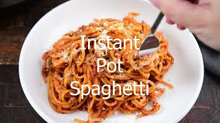 Instant Pot Spaghetti  UNBELIEVABLY Delicious [upl. by Hakim]