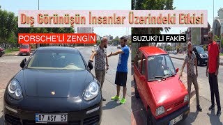 Porscheli Zenginle Fakir Arasındaki Fark  SOSYAL DENEY [upl. by Elvina]