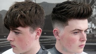 HAIRCUT TRANSFORMATION HOW TO DO A TEXTURED QUIFF  HAIRCUT TUTORIAL FOR BEGINNERS [upl. by Reisman479]