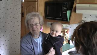 Ayden meets his Great Grandma LeGrow [upl. by Ellah344]