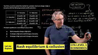 Nash equilibrium and collusion for the CFA Level 1 exam [upl. by Aisereht508]