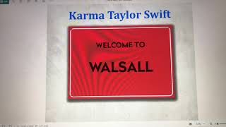 Karma Taylor Swift Lyrics Video Walsall [upl. by Hilliary]