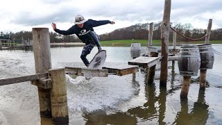 SKIMBOARDING A PLAYGROUND W Adrien Raza [upl. by Aicened]