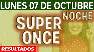 Resultado del sorteo Super Once 17PM 21PM del Lunes 7 de Octubre del 2024 [upl. by Ahsrat]