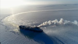 Ice Trials of IceBreaking LNG Carrier “Vladimir Rusanov” [upl. by Nyltak776]