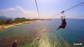 HD Dragons Breath Zipline  Zip Line over Water  Labadee Haiti [upl. by Monte]