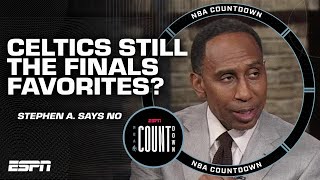 Stephen A UNWILLING to call the Celtics the NBA favorites over the Timberwolves 👀  NBA Countdown [upl. by Enar44]