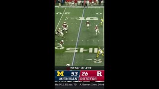 Michigan LB Michael Barrett Grabs Pick6 at Rutgers  Big Ten Football [upl. by Coffey45]