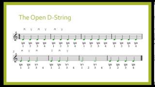 The Open DString for violin exercises [upl. by Siekram]