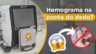 hemograma realizado coleta de material na ponta do dedo hemograma poct pointofcare [upl. by Esdnyl]