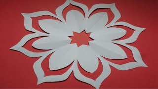 How to make simple amp easy paper cutting flower designs paper flowerDIY Tutorial by step by step [upl. by Mieka]