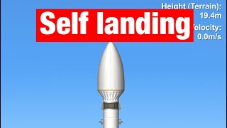 Self landing Rocket in sfs [upl. by Yelrahc]