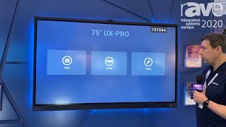 ISE 2020 Clevertouch Discusses 75inch UXPro Display With Proximity Switch [upl. by Enilram]