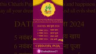 Chhath puja dates [upl. by Etteloc]