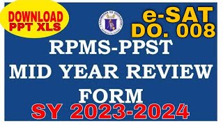 RPMS MIDYEAR REVIEW FORM  PRESENTATION [upl. by Dalpe598]