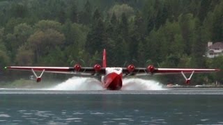 Martin JRM Mars quotHawaii Marsquot Water Bomber Approach and Landing [upl. by Ennaxor636]