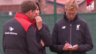 Jurgen Klopp with assistants in training at Melwood [upl. by Aidnis707]