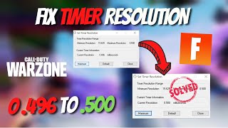 Fix TIMER RESOLUTION 0499 0496 to 0500  How to make Timer Resolution working correctly2022 👈 [upl. by Nifled]