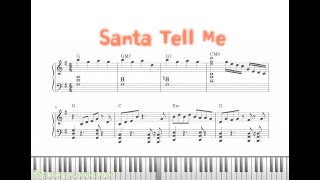 Santa Tell Me PIANO SHEET 산타 텔미 피아노 악보 [upl. by Hukill]