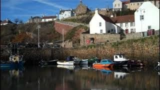 Autumn Harbour By Coastal Walking Path On History Visit To Crail East Neuk Of Fife Scotland [upl. by Nomrah]