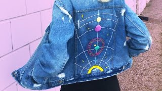 DIY Denim Jacket Embroidery [upl. by Lanoil]