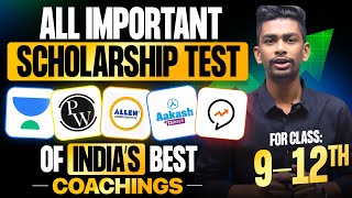 All scholarship Exams for JEE  NEET new Aspirants 🔥 All details of coaching scholarship test [upl. by Deron]