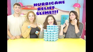 100 HURRICANE RELIEF SLIMES  super clear blue slime [upl. by Icat177]