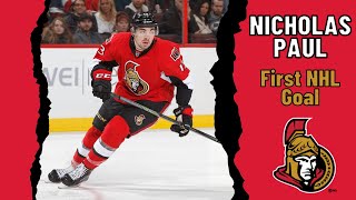 Nicholas Paul 13 Ottawa Senators first NHL goal Feb 23 2016 Classic NHL [upl. by Ardnik]