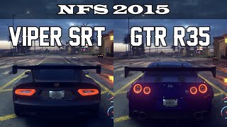 Dodge Viper SRT vs Nissan GTR Premium  NFS 2015 Drag Race [upl. by Garlinda491]