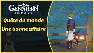 Genshin Impact  Une bonne affaire  Quête du monde [upl. by Gable]