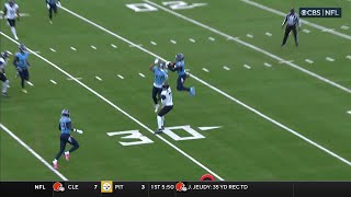 Awuzies first INT as a Tenneessee Titan comes off a Mac Jones floater [upl. by Aicatsanna]