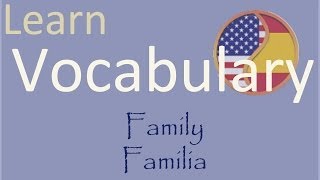 Learn Spanish Aprende Inglés Family  Familia Relatives ESL [upl. by Aioj771]