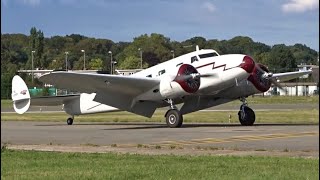 Lockheed 12A Electra Junior Take Off Show and Landing at Antwerp Airport Deurne [upl. by Pepita343]