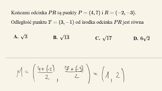 Matura próbna CKE 2021  zadanie 18  środek odcinka [upl. by Hepsiba]