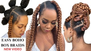 🔥CAN’T GRIP BOX BRAIDS Try this Step By Step 101 Protective Style Tupo1 [upl. by Assirrem557]