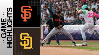 Giants vs Padres Game Highlights 42923  MLB Highlights [upl. by Esela]