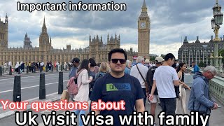 Uk visit visa with family  Important points complete Process and fee [upl. by Aliuqet]