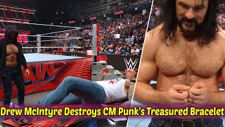 Drew McIntyre Destroys CM Punk’s Treasured Bracelet During WWE RAW [upl. by Eng]