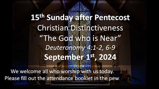 090124 quotChristian Distinctiveness  The God who is Nearquot [upl. by Leciram263]