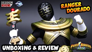 POWER RANGERS ZEO Ranger Dourado Soosootoys 16 Unboxing e Review BR [upl. by Nimzzaj]