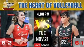 CHERY TIGGO VS CIGNAL  2023 PVL ALL FILIPINO LIVE SCORES [upl. by Egiap]