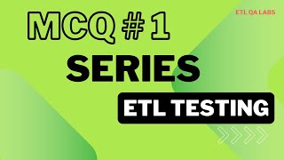 ETL Testing l MCQ Series  Data warehousing 1 [upl. by Brechtel515]