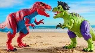 Ultimate Dinosaur Toy Battle Brachiosaurus vs TRex vs indominus rex – ActionPacked in Realistic [upl. by Idnyc]