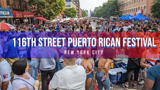 NEW YORK CITY  116th Street Puerto Rican Festival 🇵🇷 4K [upl. by Neeloc]