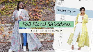 Fall Shirtdress S9114 Pattern Review [upl. by Steinman]