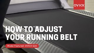 How to adjust a treadmill belt  OVICX Q2S Treadmill [upl. by Westbrook902]