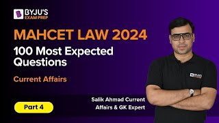 MAHCET LAW 2024  100 Most Expected MHCET Law  Current Affairs  Part 4  mahcetlawexam [upl. by Kurtzman]