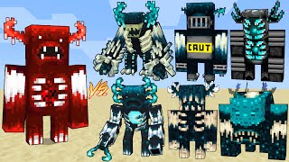 The Demon Warden Vs NEW Wardens PLUS Mobs  Minecraft Mob Battle [upl. by Filia]